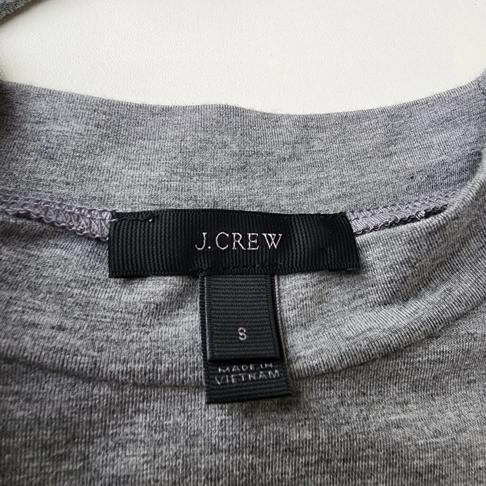 J. CREW Women's Gray Knit Sheath Dress Long Sleeve Women's Stretch Sz S